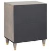 vidaXL Bedside Cabinet with Door Grey 50 x 33 x 60 cm Solid Mango Wood