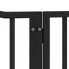 vidaXL Dog Gate with Door Foldable 10 Panels Black 800 cm Poplar Wood