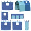 vidaXL Curtains for Loft Bed with Tunnel Blue Polyester