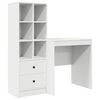 vidaXL Desk with Drawer 2 pcs White