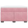 vidaXL Box Spring Bed with Mattress Pink 120x200 cm Velvet