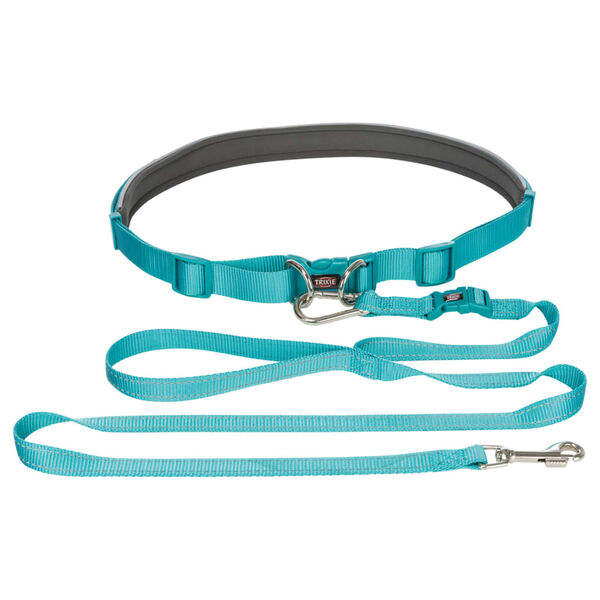 TRIXIE Waist Belt with Leash S/M Blue