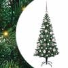 vidaXL Artificial Pre-lit Christmas Tree Green 120 cm PVC and Metal