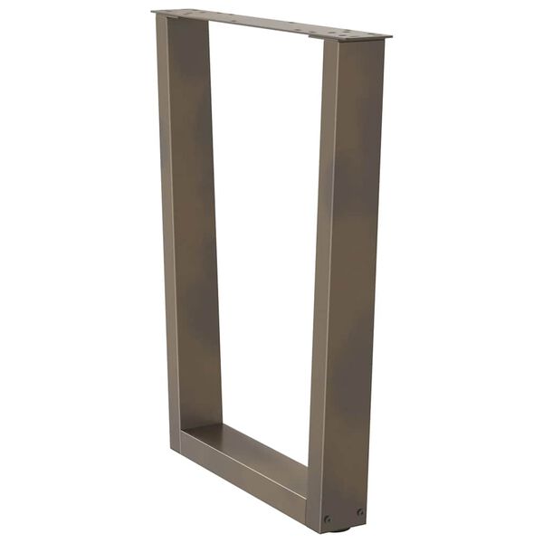 vidaXL Dining Table Legs V-Shape 3 pcs Natural Steel 70x(72-73.3) cm Steel