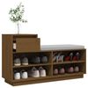 vidaXL Shoe Cabinet Honey Brown 110x34x61 cm Solid Wood Pine