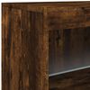 vidaXL Sideboard with LED Lights Smoked Oak 162x37x67 cm
