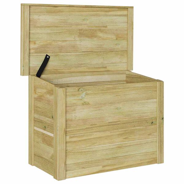 vidaXL Storage Box Natural 80 x 44.5 x 57.5 cm Impregnated Pine Wood