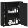 vidaXL Bathroom Mirror Cabinet Black 60x16x60 cm Engineered Wood