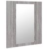 vidaXL LED Bathroom Mirror Cabinet Grey Sonoma 40x12x45 cm Engineered Wood
