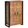 vidaXL Highboard with Doors Brown Solid Reclaimed Wood and Metal