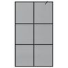 vidaXL Walk-in Shower Wall Black 115 x 195 cm Tempered Glass
