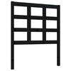 vidaXL Bed Headboard | Black | Solid Pine Wood | Standard | Durable