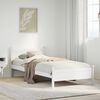 vidaXL Bed Frame without Mattress White 90x190 cm Single Solid Wood Pine