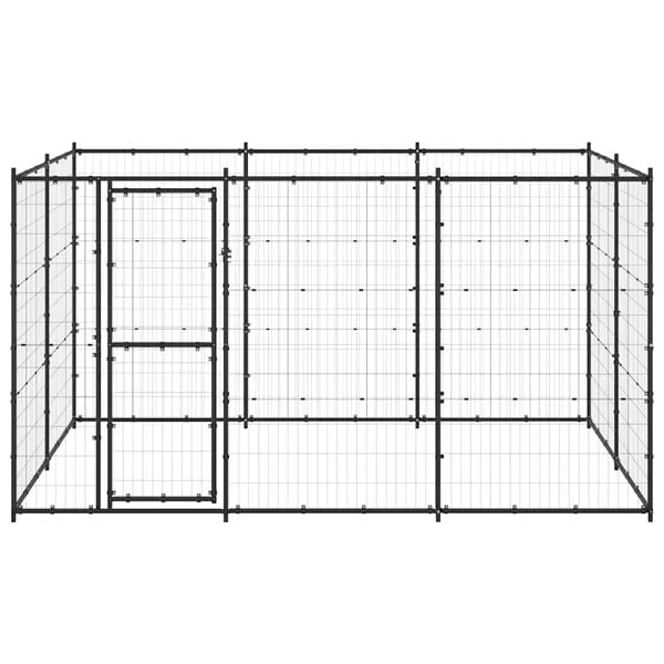 vidaXL Outdoor Dog Kennel Steel 7.26 m&sup2;