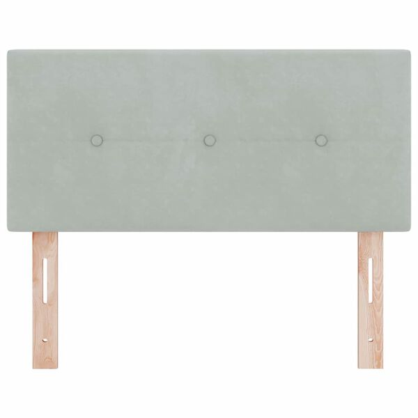vidaXL Headboard with Headboard Light Grey 90 cm Faux Leather