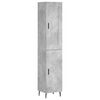 vidaXL Highboard Concrete Grey 34.5x34x180 cm Engineered Wood