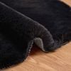 vidaXL Faux Rabbit Fur Rug Olite Black 50 x 80 cm Polyester
