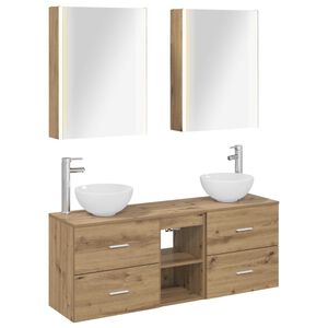 vidaXL Bathroom Cabinet Set 5 pcs Artisan Oak 53 x 15.5 x 70 cm