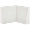 vidaXL Retaining Wall 50 x 50 x 40 cm Steel White