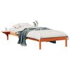 vidaXL Bed Frame with Side Tables Wax Brown 90 x 220 cm