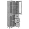 vidaXL Highboard Concrete Grey 69.5x34x180 cm Engineered Wood