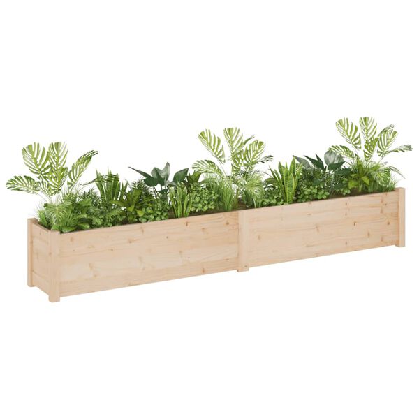 vidaXL Garden Planters 2 pcs 200x31x31 cm Solid Pinewood