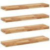 vidaXL Floating Shelves 4 pcs 80x20x4 cm Oil Finished Solid Wood Acacia