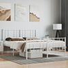 vidaXL Metal Bed Frame without Mattress with Footboard White 140x200cm