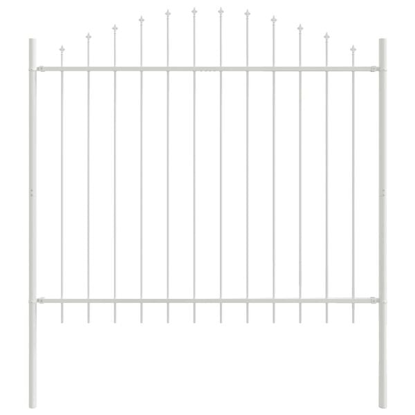 vidaXL Garden Fence 3 pcs White 170 x 165 cm Powder-Coated Steel