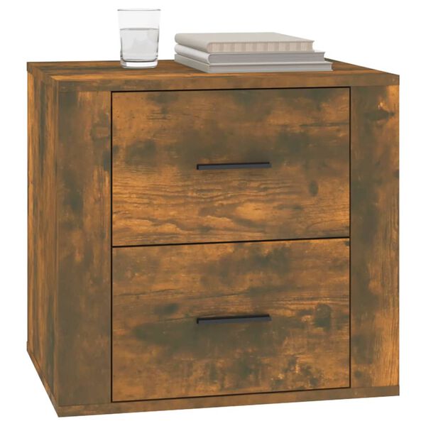 vidaXL Bedside Cabinet Smoked Oak 50x39x47 cm