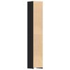 vidaXL Bathroom Cabinet Black Oak 30x30x183.5 cm Engineered Wood
