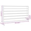 vidaXL Wooden Collector's Display Case with 6 Shelves 100x9x55 cm
