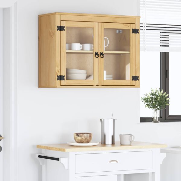 vidaXL Cabinet with Shelf Honey 80 x 32 x 60 cm Solid Pine Wood