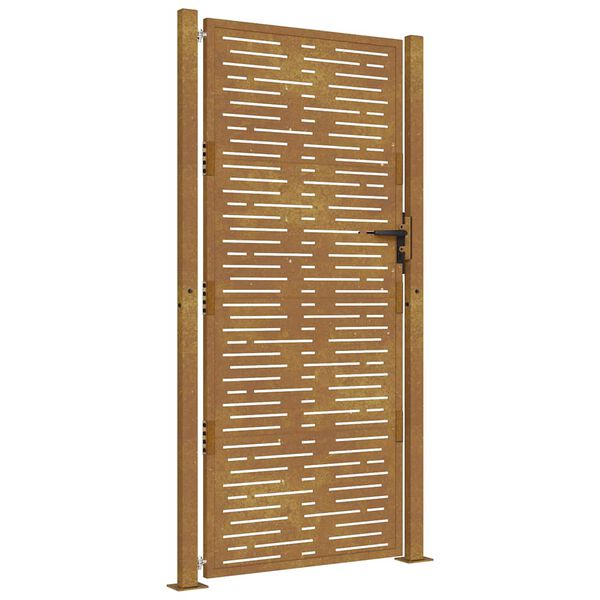 vidaXL Garden Gate 100x200 cm Corten Steel Square Design