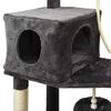vidaXL Cat Tree with Sisal Scratching Posts Dark Grey 191 cm