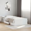 vidaXL Bed Frame with Drawers without Mattress White 90x190 cm Single