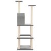 vidaXL Cat Tree with Sisal Scratching Posts Light Grey 144.5 cm