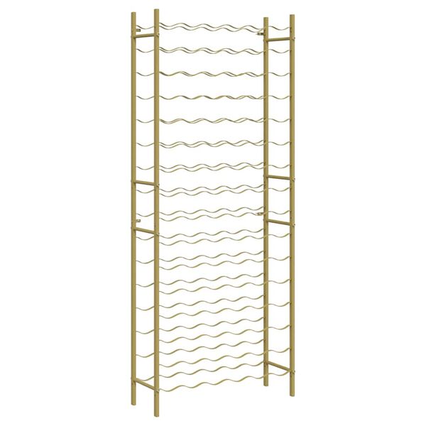 vidaXL Wine Rack for 96 Bottles Gold Metal