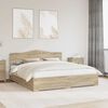 vidaXL Bed Frame with Drawer Sonoma Oak 180 x 200 cm Engineered Wood