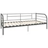 vidaXL DayBed Frame without Mattress Grey Metal 90x200 cm