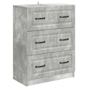 vidaXL Drawer Cabinet Concrete Grey 66 x 34.5 x 87 cm Engineered Wood