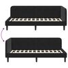 vidaXL Corner Bed Frame with Headboard Black 90 x 190 cm Velvet