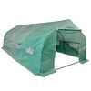 vidaXL Polytunnel Greenhouse | Green | Tough Steel, Polyethylene | Large