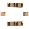 vidaXL TV Cabinet Set Wall-mounted 6 pcs Artisan Oak Engineered Wood