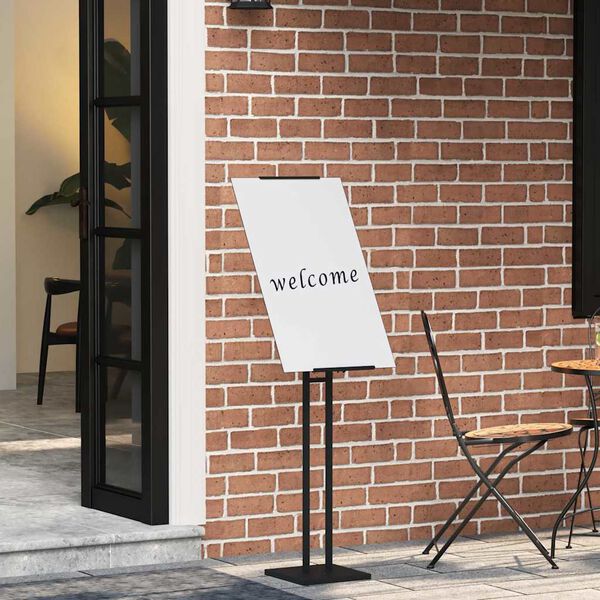 vidaXL Trade Show Displays Black 26.5 x 26.5 x 150 cm Steel