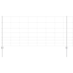 vidaXL Outdoor Wild Fence with Posts 50 x 1 m Galvanised Steel Silver