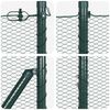 vidaXL Fence Post Green 25 x 1.6 m (13 mm mesh) Steel and PVC