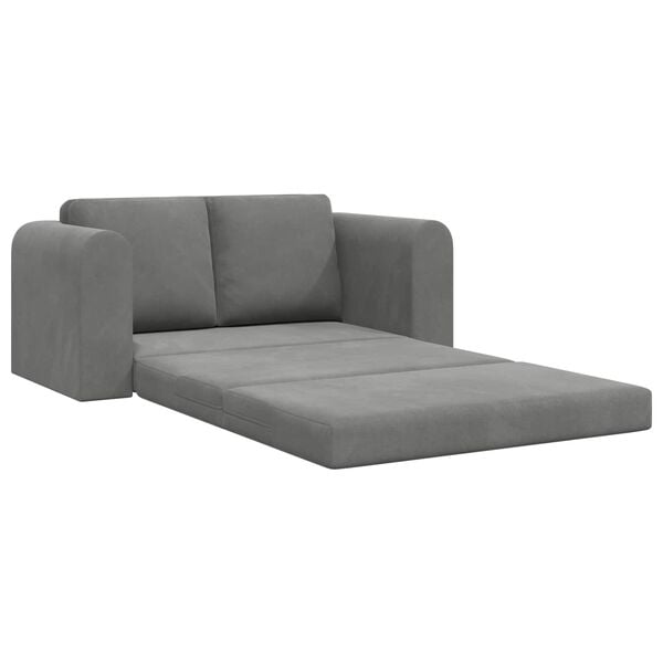 vidaXL Folding Sofa Bed Dark Grey 148 x 71 x 83 cm Velvet