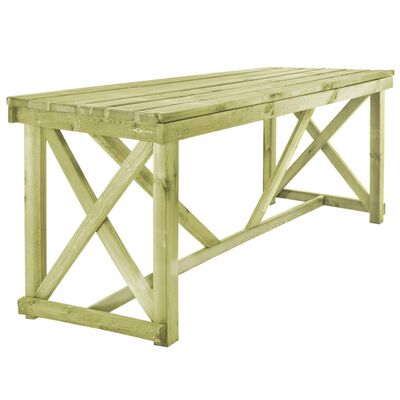 vidaXL Beer Table with 2 Benches Wood