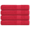vidaXL Sauna Towels "FROGN" 4 pcs Red 80x200 cm 360 gsm